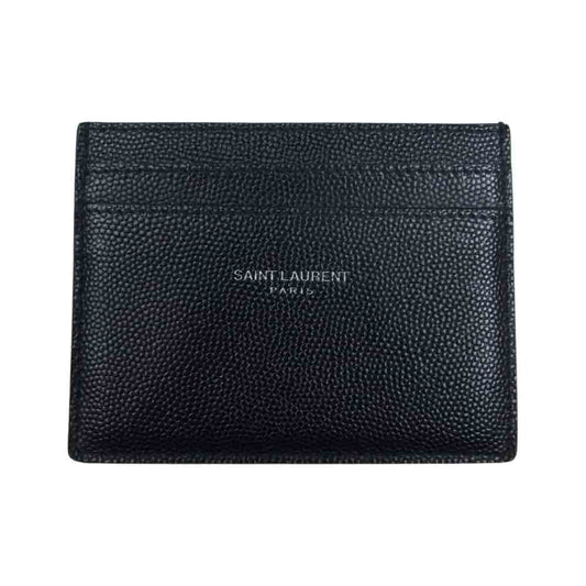 SAINT LAURENT サンローラン レザー カードケース ブラック系【極上美品】【中古】