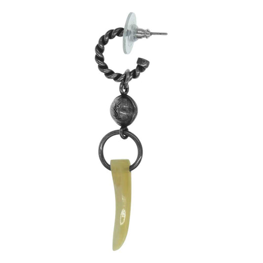 SAINT LAURENT サンローラン フープ チャーム ピアス 片耳 シルバー系【中古】