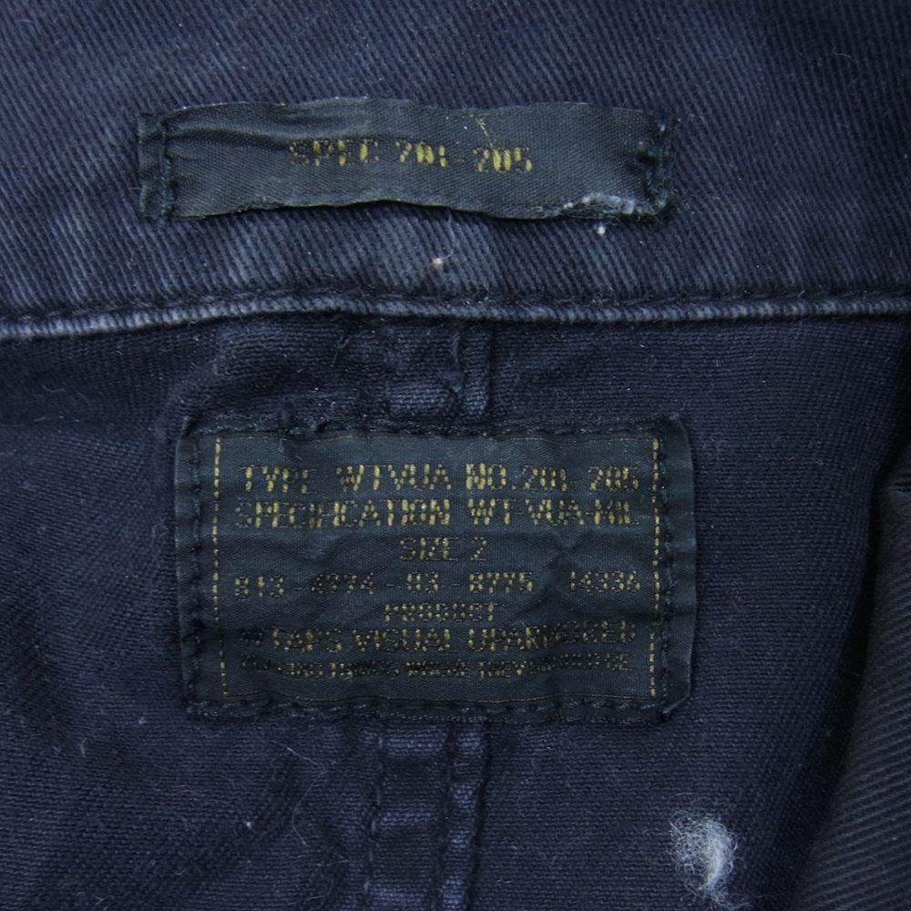 WTAPS ダブルタップス 13AW 132GWDT-SHM03 BUDS L/S  SHIRT COTTON TWILL コットン ミリタリー シャツ ブラック系 ダークネイビー系 2【中古】