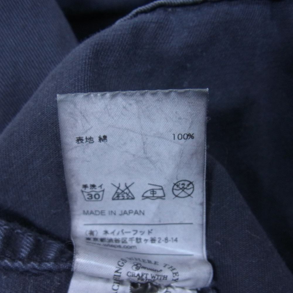 WTAPS ダブルタップス 13AW 132GWDT-SHM03 BUDS L/S  SHIRT COTTON TWILL コットン ミリタリー シャツ ブラック系 ダークネイビー系 2【中古】
