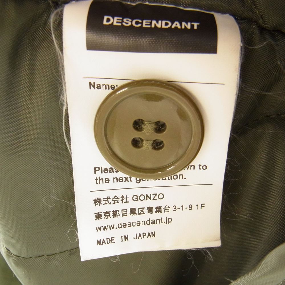 DESCENDANT ディセンダント CRICKET WEATHER JACKET フィッシュテール ジャケット  カーキ系 2【中古】