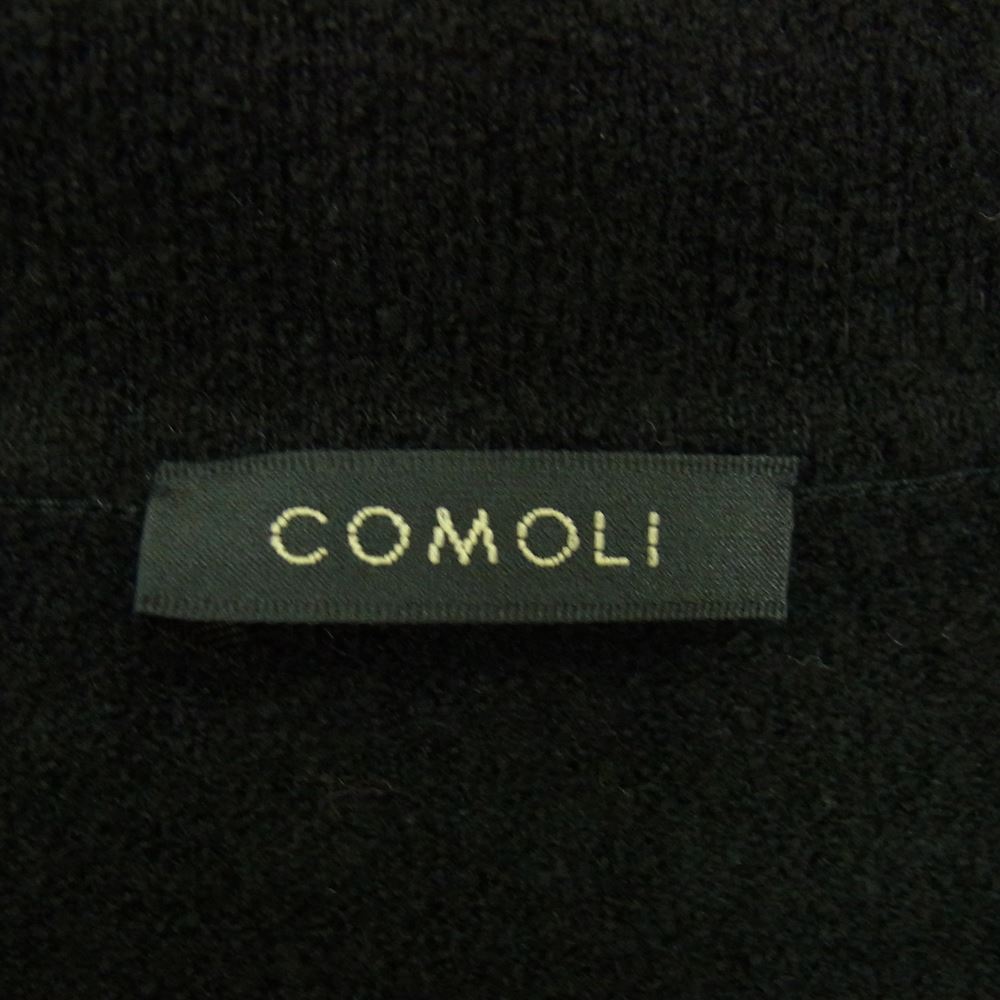 COMOLI コモリ 22SS V01-06009 16G カシミヤシルク スキッパーニット ブラック ブラック系【新古品】【未使用】【中古】
