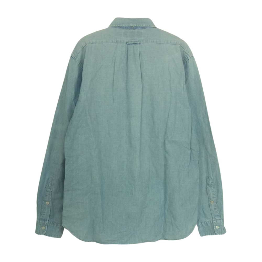 POLO RALPH LAUREN ポロ・ラルフローレン 90s シャンブレー 長袖 シャツ インディゴブルー系 M【中古】