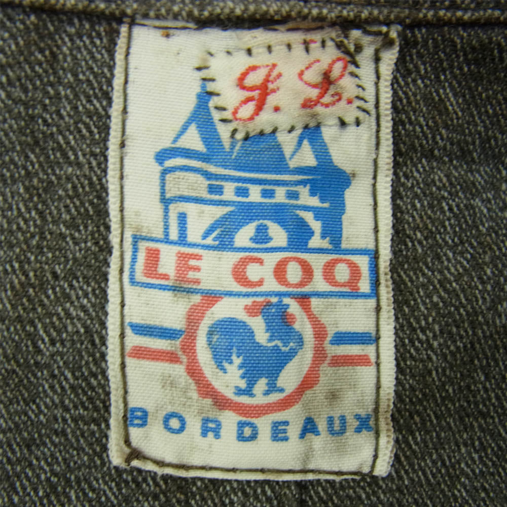 フランス ヴィンテージ LECOQ 黒シャン アトリエ コート グレー系 サイズ表記無【中古】