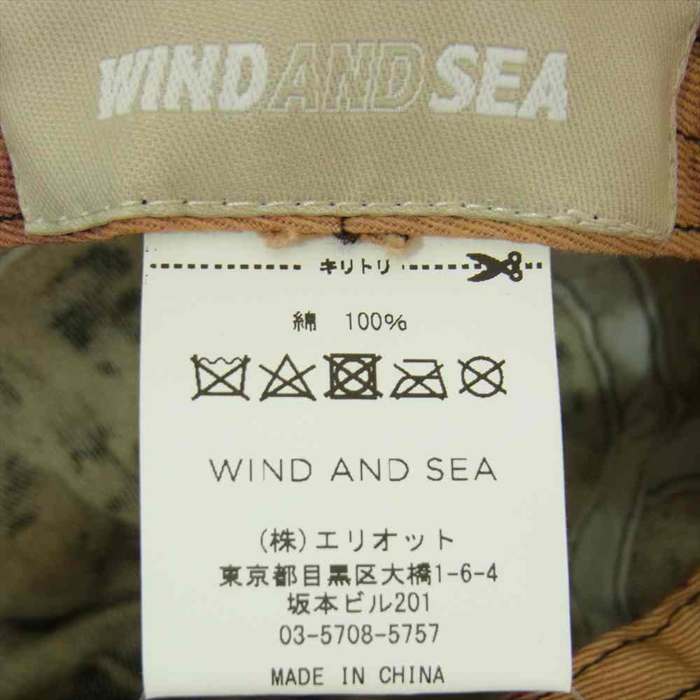 WIND AND SEA ウィンダンシー WDS-AC-134 W&S J.FRESH-CIRCLE Bleached Denim Bucket Hat フレッシュ サークル 刺繍ロゴ フルーツ ブリーチ加工 デニム バケット ハット F【美品】【中古】