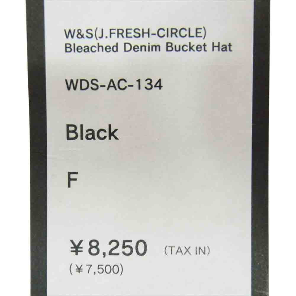 WIND AND SEA ウィンダンシー WDS-AC-134 W&S J.FRESH-CIRCLE Bleached Denim Bucket Hat フレッシュ サークル 刺繍ロゴ フルーツ ブリーチ加工 デニム バケット ハット F【美品】【中古】