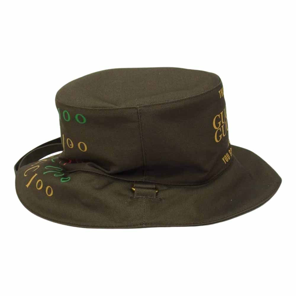 GUCCI グッチ 679993 4HAME リバーシブル バケットハット ブラウン ブラウン系 L【美品】【中古】