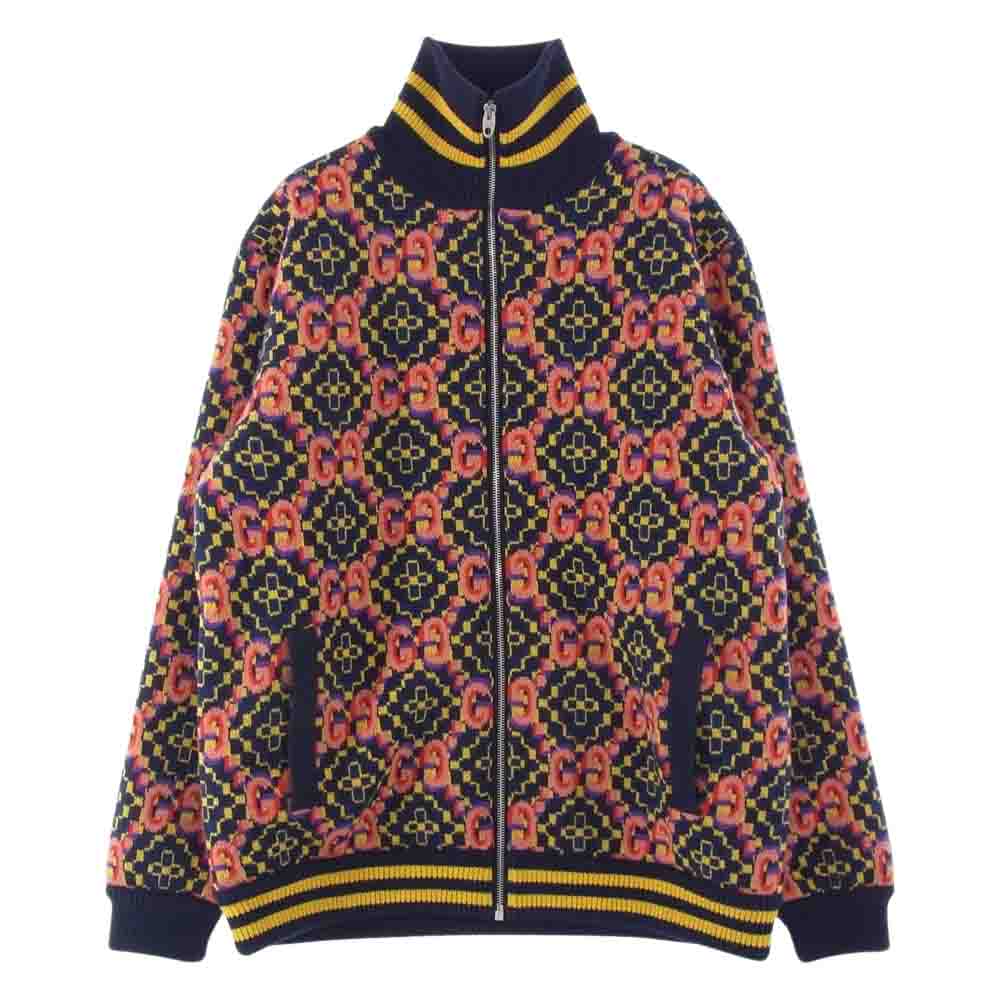 GUCCI グッチ 675998 XKB4V ダブルG ジャカード ウール ボンバー ジャケット  マルチカラー系 M【美品】【中古】