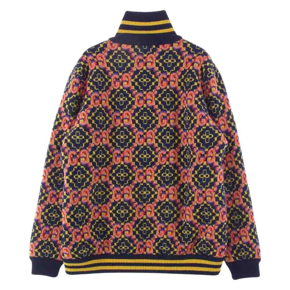 GUCCI グッチ 675998 XKB4V ダブルG ジャカード ウール ボンバー ジャケット  マルチカラー系 M【美品】【中古】
