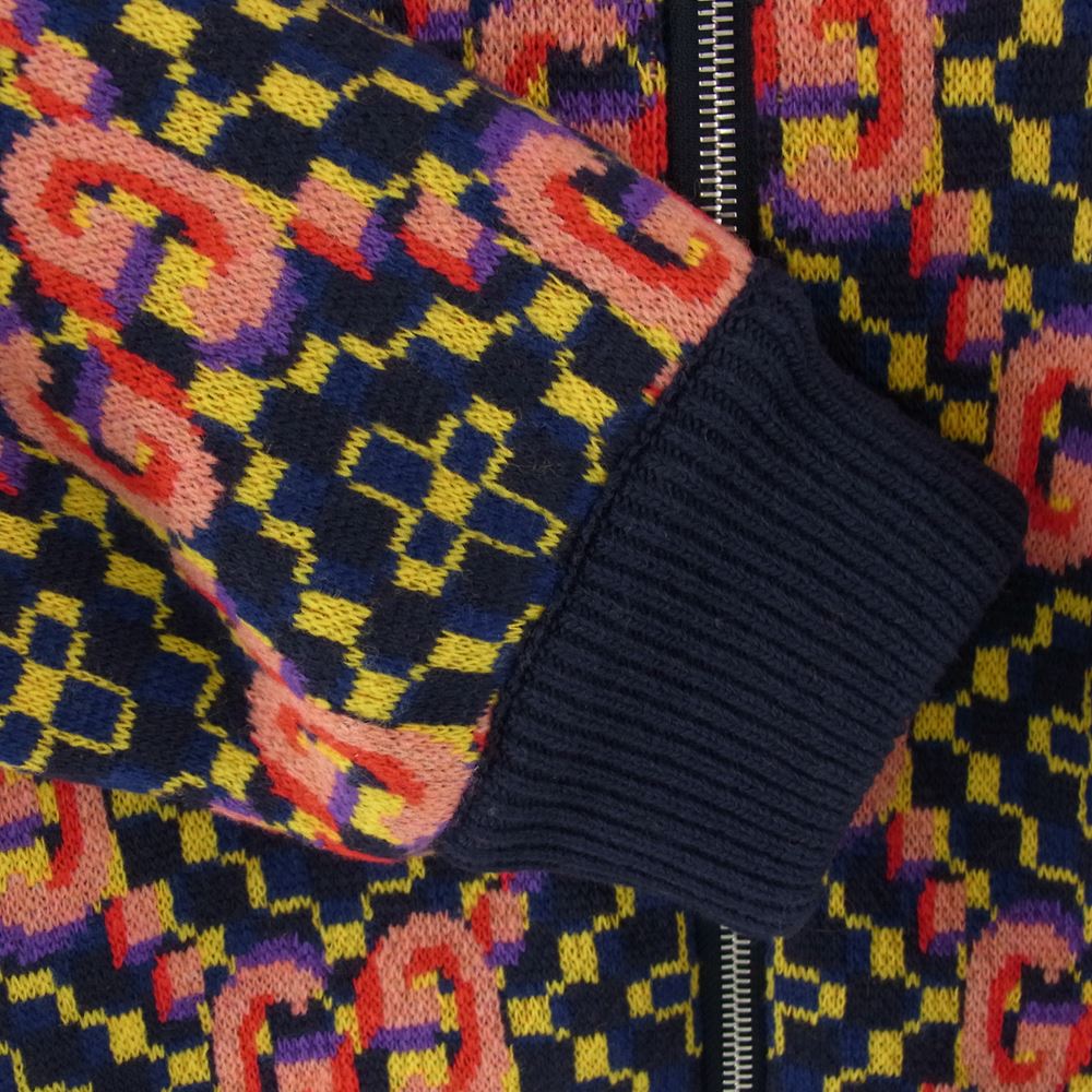 GUCCI グッチ 675998 XKB4V ダブルG ジャカード ウール ボンバー ジャケット  マルチカラー系 M【美品】【中古】