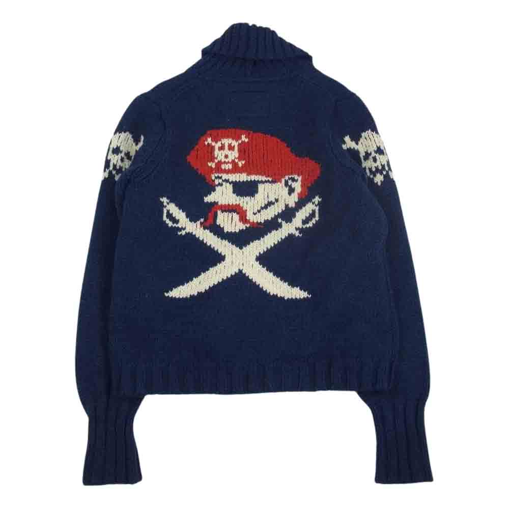 WEIRDO ウィアード 15AW WRD-15-AW-05 THE PIRATE パイレーツ ウール カウチン ニット カーディガン ネイビー系 S【中古】