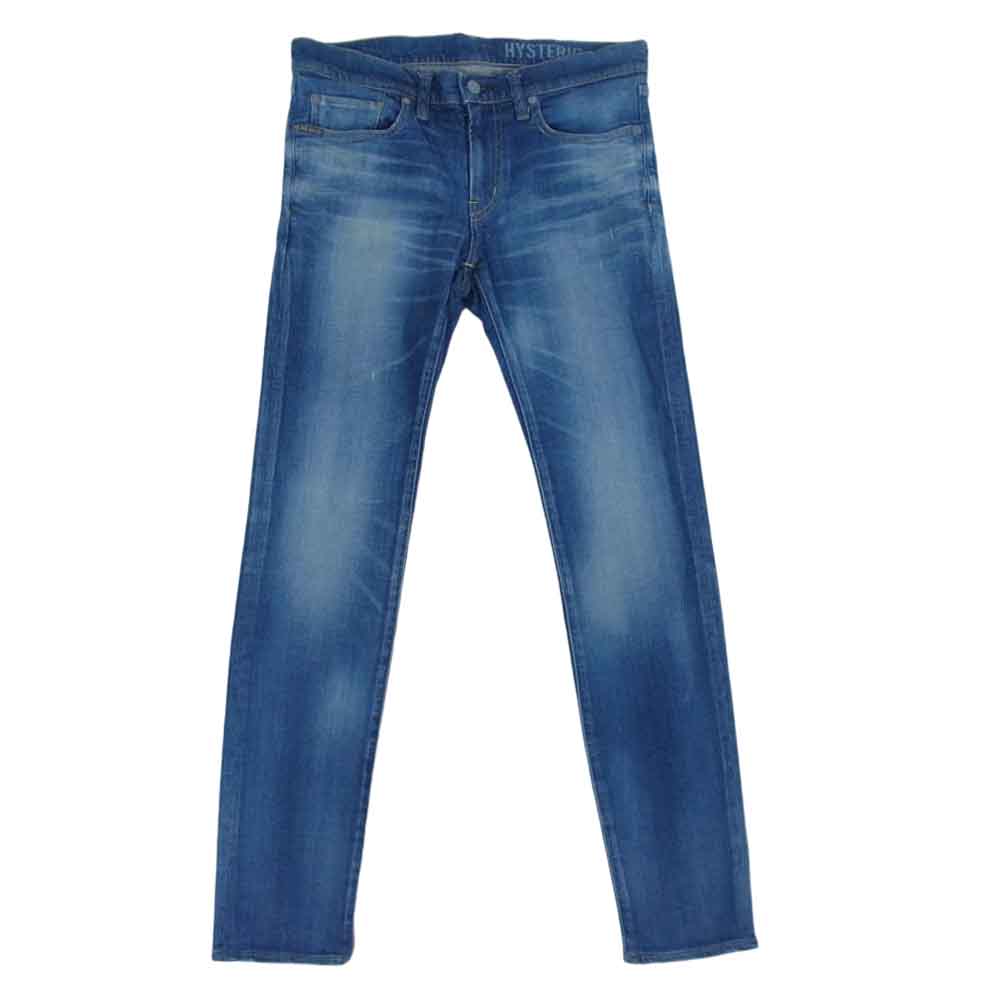 HYSTERIC GLAMOUR ヒステリックグラマー 02191AP18 USED加工 ISKO スリム デニムパンツ インディゴブルー系 30【中古】