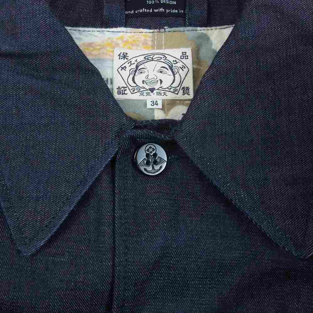 EVISU エヴィス hidehiko yamane 山根英彦 COPENHAGEN COAT コペンハーゲン デニム コート インディゴブルー系 34【中古】