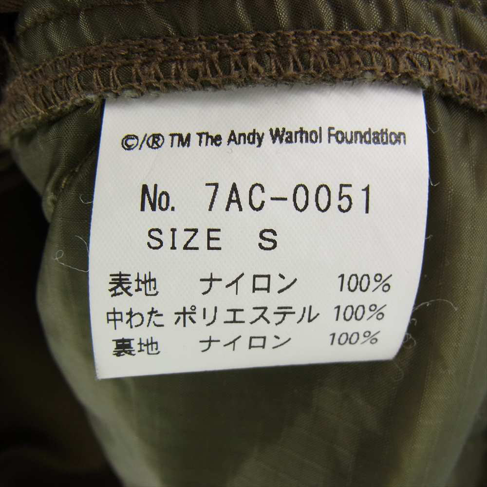 HYSTERIC GLAMOUR ヒステリックグラマー 7AC-0051 Andy Warhol アンディウォーホル ワッペン キルティングライナー付き モッズコート オリーブ系 S【中古】