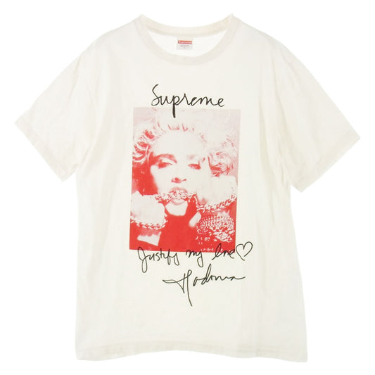 Supreme シュプリーム 18AW Madonna Tee マドンナ プリント 半袖 Tシャツ ホワイト系 S【中古】