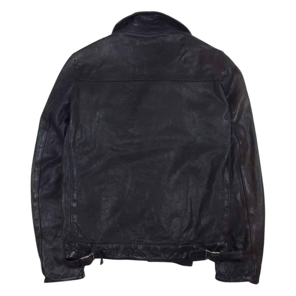 HYSTERIC GLAMOUR ヒステリックグラマー 0203LB01 羊皮 シープスキン レザー ダブル ライダース ジャケット ブラウン系 M【中古】