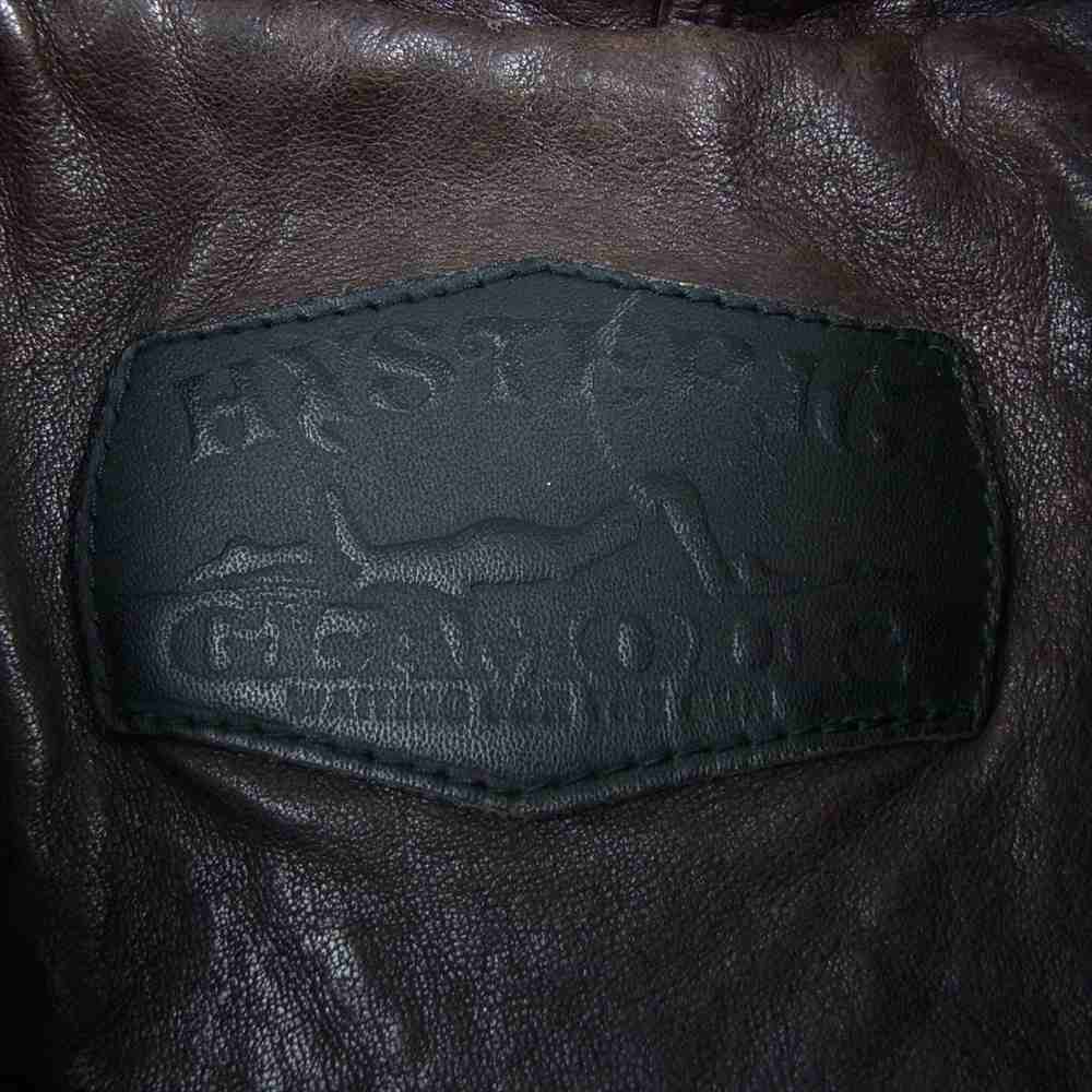 HYSTERIC GLAMOUR ヒステリックグラマー 0203LB01 羊皮 シープスキン レザー ダブル ライダース ジャケット ブラウン系 M【中古】