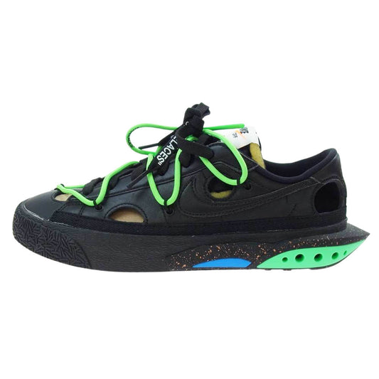 NIKE ナイキ DH7863-001 US7 × OFF-WHITE BLAZER LOW 77 ブレザー ロー オフホワイト ブレーザー ロー ブラック系 ライトグリーン系 25cm【新古品】【未使用】【中古】