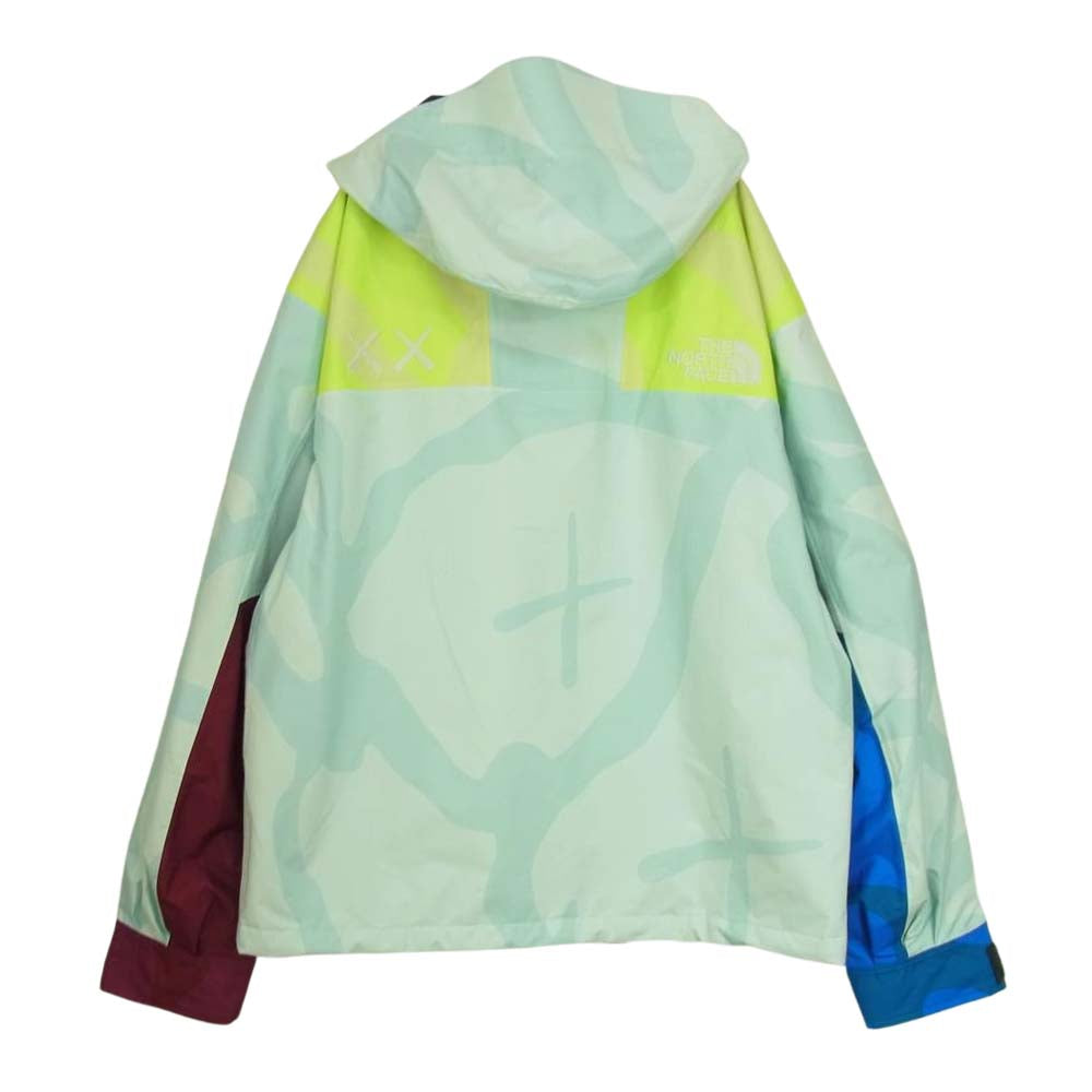 THE NORTH FACE ノースフェイス 22SS NF0A7WLW763-S  x KAWS 1986 Retro Mountain Jacket ICE BLUE カウズ マウンテン ジャケット マウンテンパーカー ライトブルー系 S P【美品】【中古】