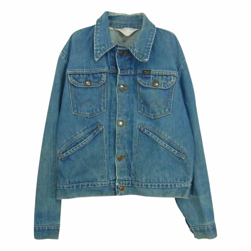 Wrangler ラングラー ヴィンテージ 80s 白三角タグ デニム ジャケット インディゴブルー系 40【中古】