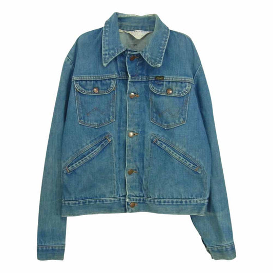 Wrangler ラングラー ヴィンテージ 80s 白三角タグ デニム ジャケット インディゴブルー系 40【中古】
