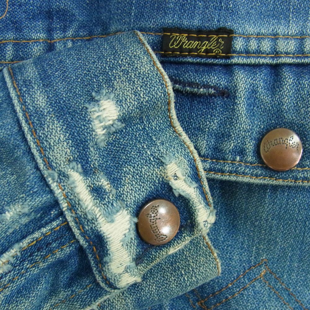 Wrangler ラングラー ヴィンテージ 80s 白三角タグ デニム ジャケット インディゴブルー系 40【中古】