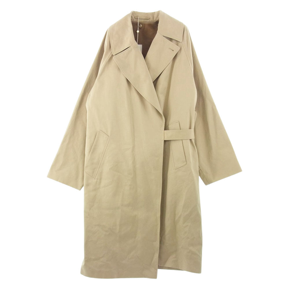 COMOLI コモリ 22AW W03-04001 コットンギャバ カシミヤ混ライナー付き タイロッケンコート ロングコート ベージュ系 3【新古品】【未使用】【中古】