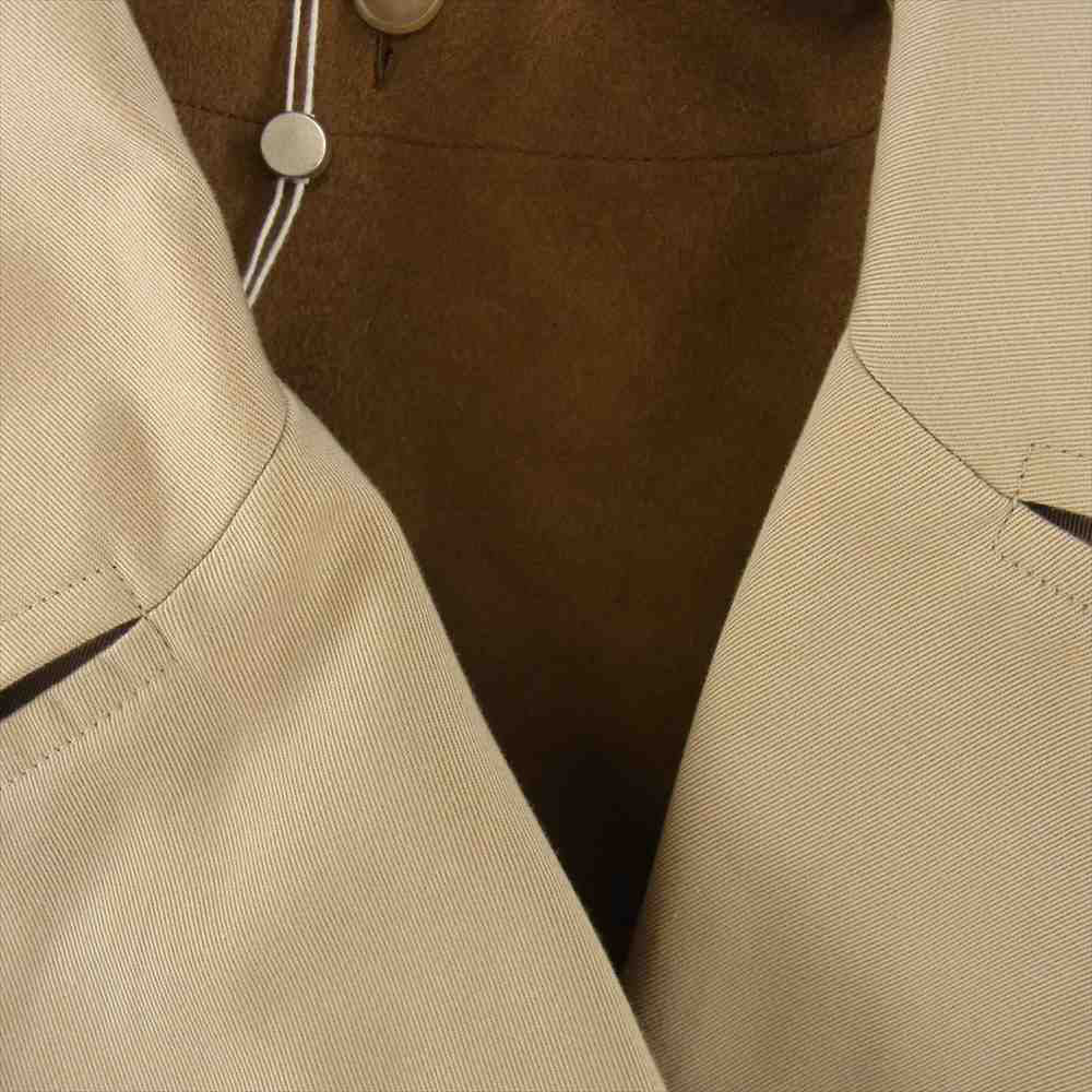 COMOLI コモリ 22AW W03-04001 コットンギャバ カシミヤ混ライナー付き タイロッケンコート ロングコート ベージュ系 3【新古品】【未使用】【中古】