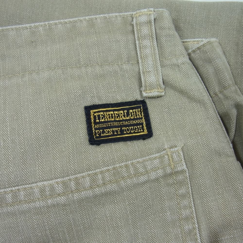 TENDERLOIN テンダーロイン T-HERRINGBONE WORK PNT ヘリンボーンパンツ ベージュ系 カーキ系 XS【中古】