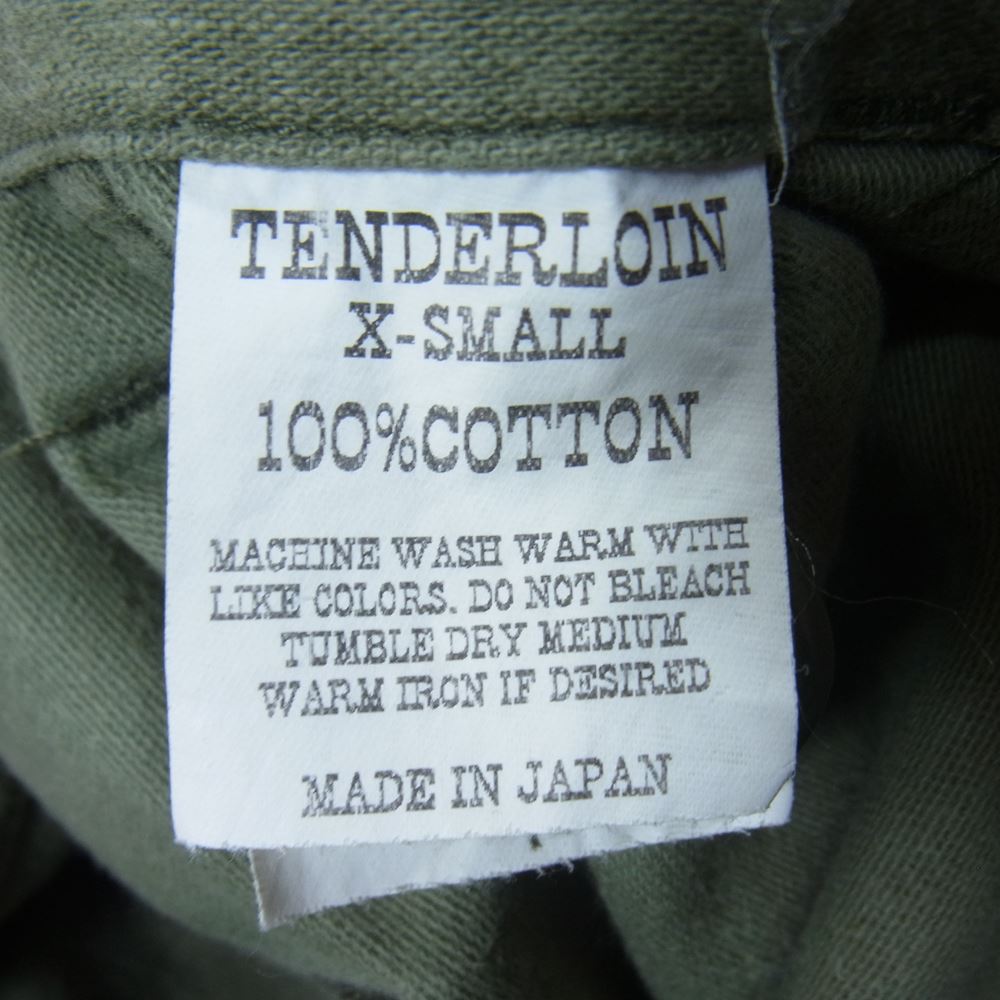 TENDERLOIN テンダーロイン T-ARMY PNT F LONG アーミーパンツ ベイカーパンツ ファティーグパンツ カーキ系 XS【中古】
