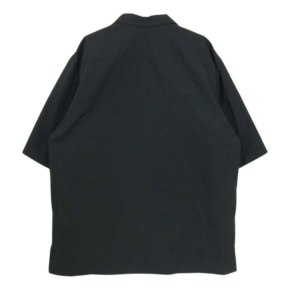 バグッタ PRA GM 11877 ボウリングシャツ オープンカラー ナイロン 半袖 シャツ ブラック系 M【美品】【中古】