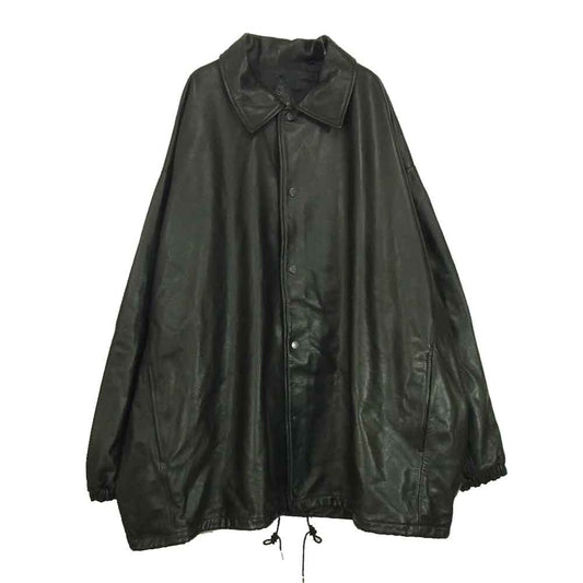 エーレザー 大阪レザー ALN2207 Humongous Coach Jacket オーバーサイズ レザー コーチジャケット ブラック系 ONE【中古】