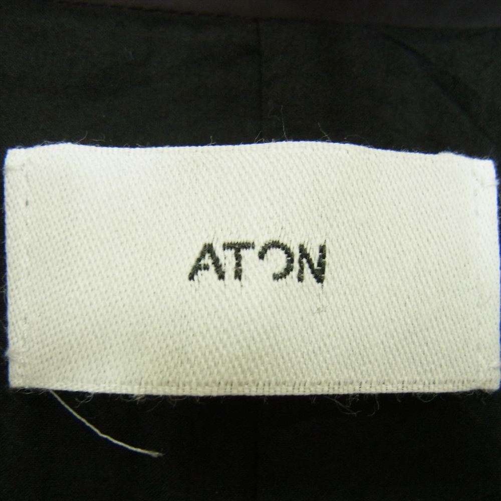 エイトン 7012070 NATURAL DYE AIR VENTILE ベンタイル ロングコート チャコール系 04【中古】