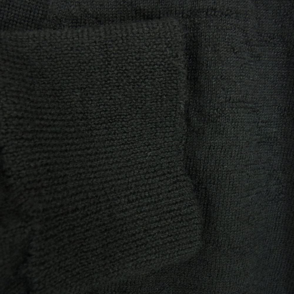 MAISON MARGIELA メゾンマルジェラ 21SS S50HA0982 S17687 10ライン WOOL V-NECK LINED CARDIGAN ダメージ加工 レイヤード カーディガン ブラック ブラック系 L【中古】