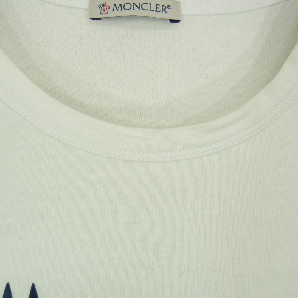 MONCLER モンクレール ダック ワッペン ロゴ Tシャツ ホワイト系 L【中古】