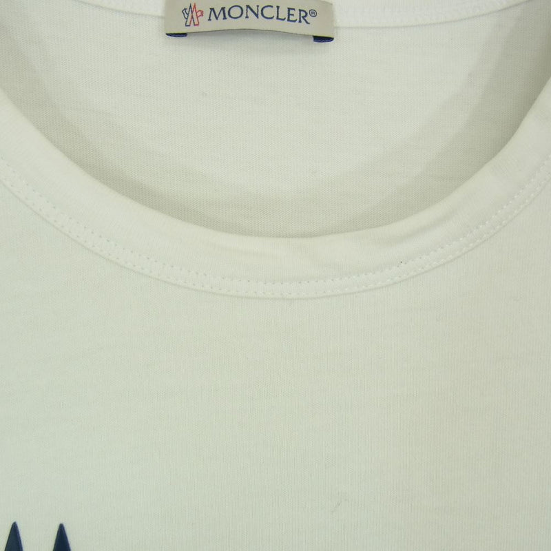 MONCLER モンクレール ダック ワッペン ロゴ Tシャツ ホワイト系 L【中古】