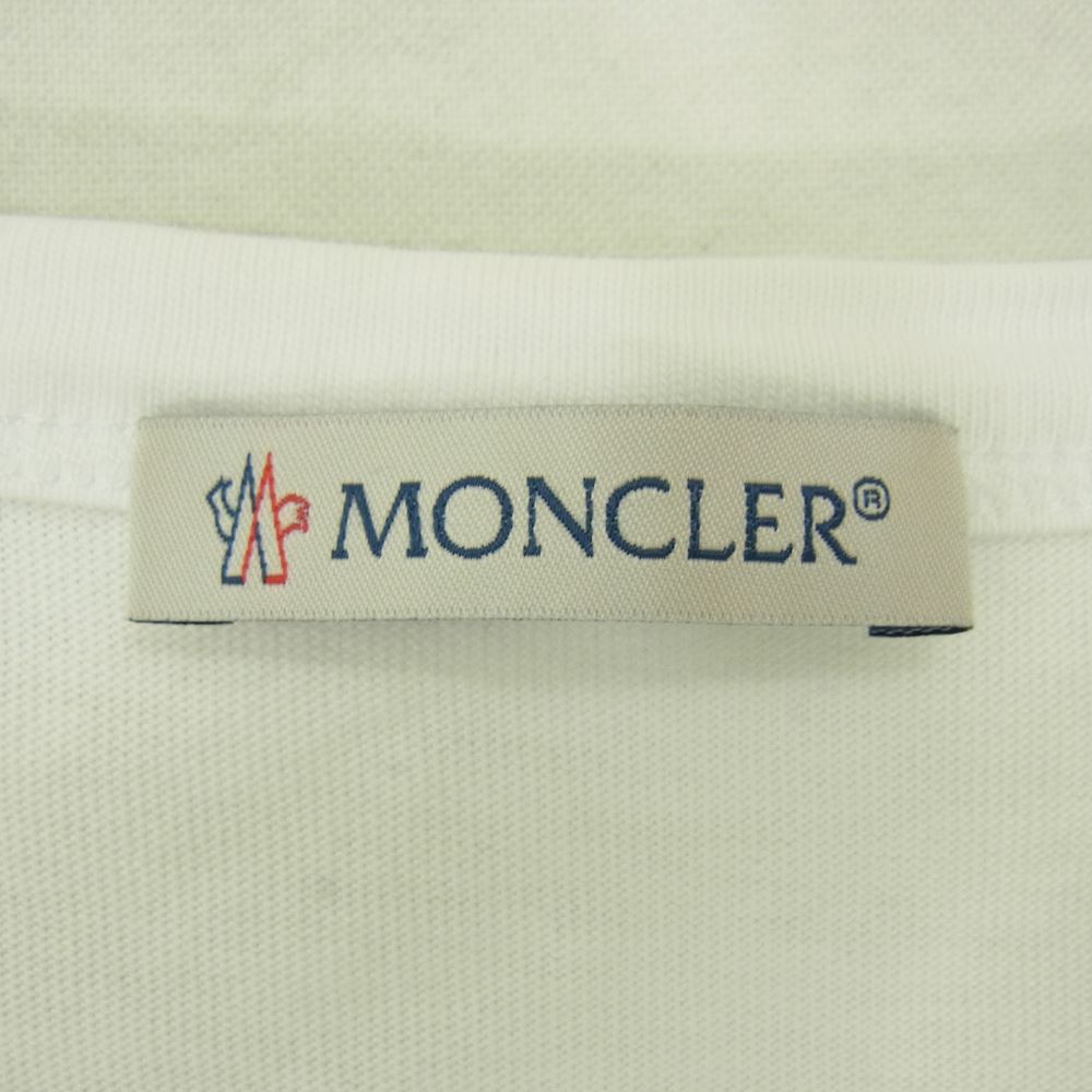 MONCLER モンクレール ダック ワッペン ロゴ Tシャツ ホワイト系 L【中古】