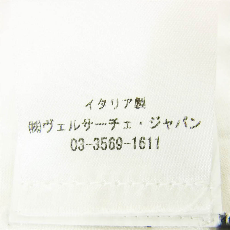 VERSACE ヴェルサーチ ロゴ刺繍 Tシャツ ホワイト系 38【中古】