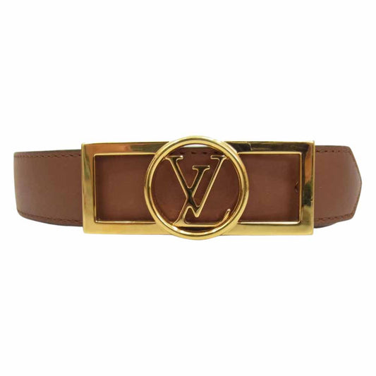 LOUIS VUITTON ルイ・ヴィトン モノグラム リバース サンチュール 25MM ドーフィーヌ ベルト ブラウン系 80/32【中古】