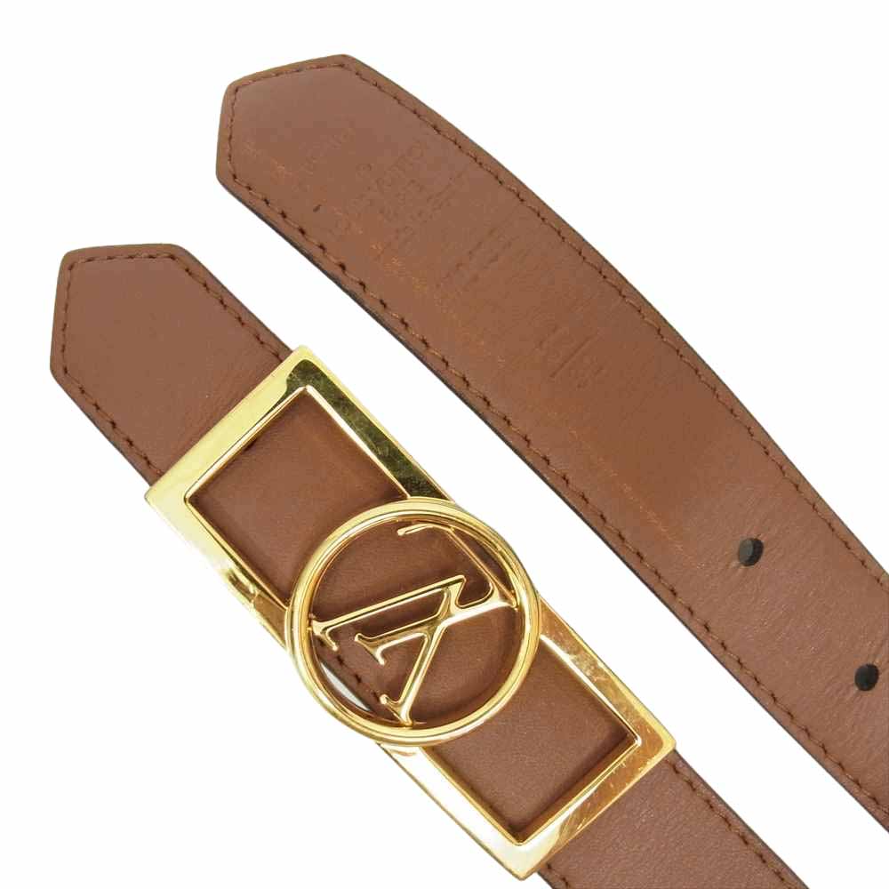 LOUIS VUITTON ルイ・ヴィトン モノグラム リバース サンチュール 25MM ドーフィーヌ ベルト ブラウン系 80/32【中古】