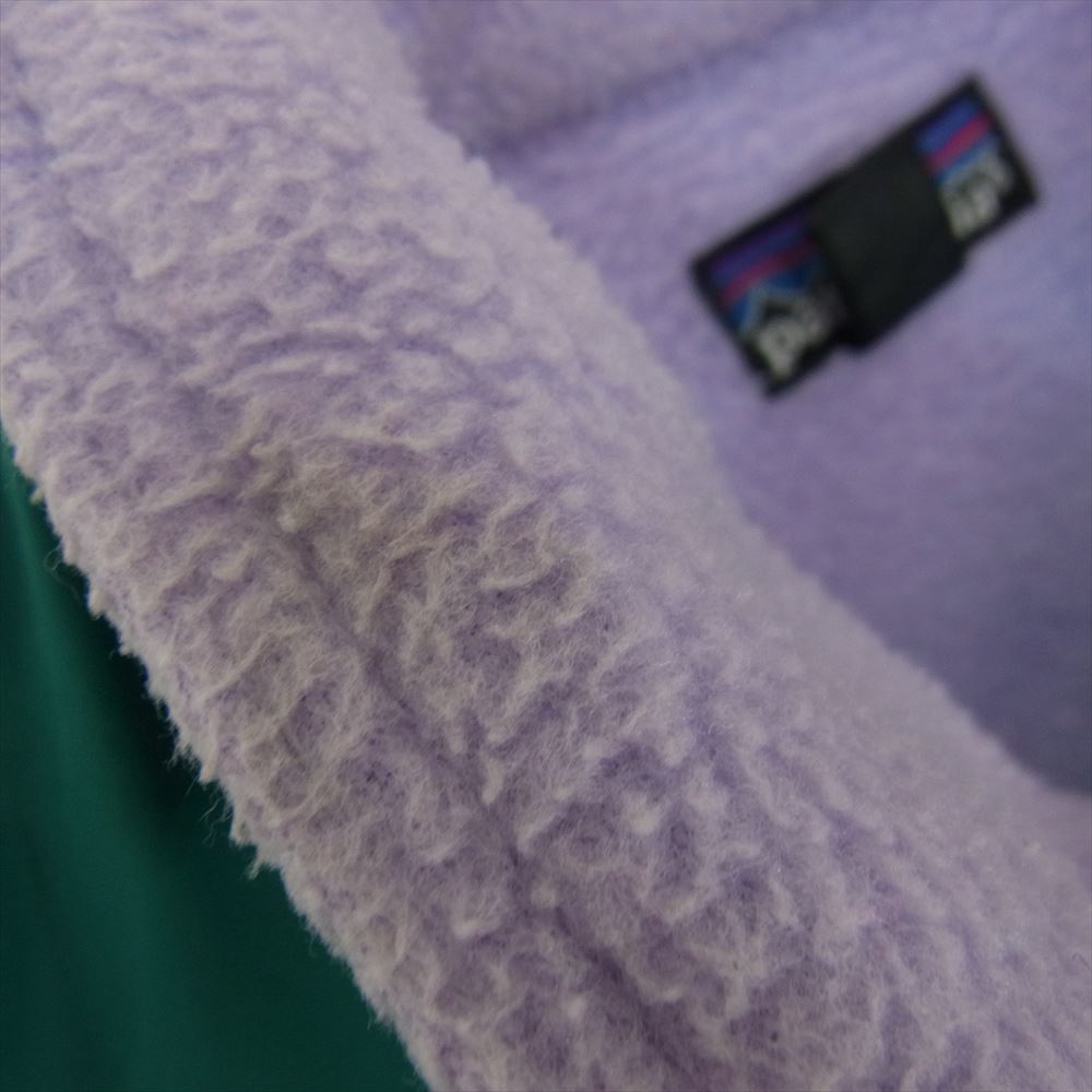 patagonia パタゴニア 90s vintage USA製 シェルドシンチラジャケット ナイロンジャケット フリース グリーン系 14【中古】