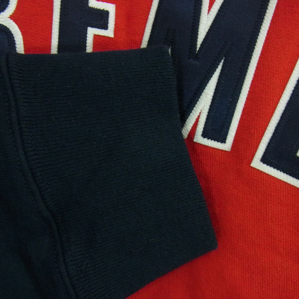 Supreme シュプリーム Split Crewneck Sweatshirt スプリット ロゴ クルーネック スウェット トレーナー レッド レッド系 ネイビー系 S【中古】