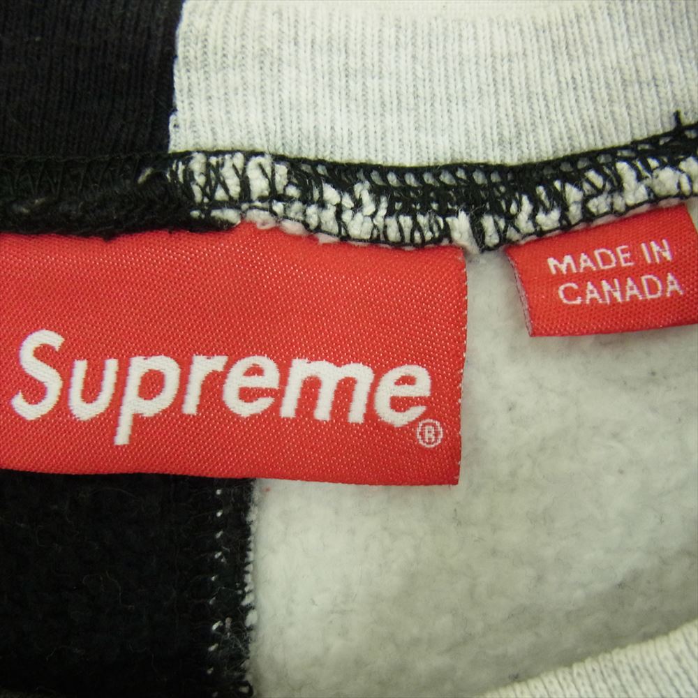 Supreme シュプリーム 18AW Split Crewneck Sweatshirt スプリット ロゴ クルーネック スウェット トレーナー グレー グレー系 ブラック系 S【中古】