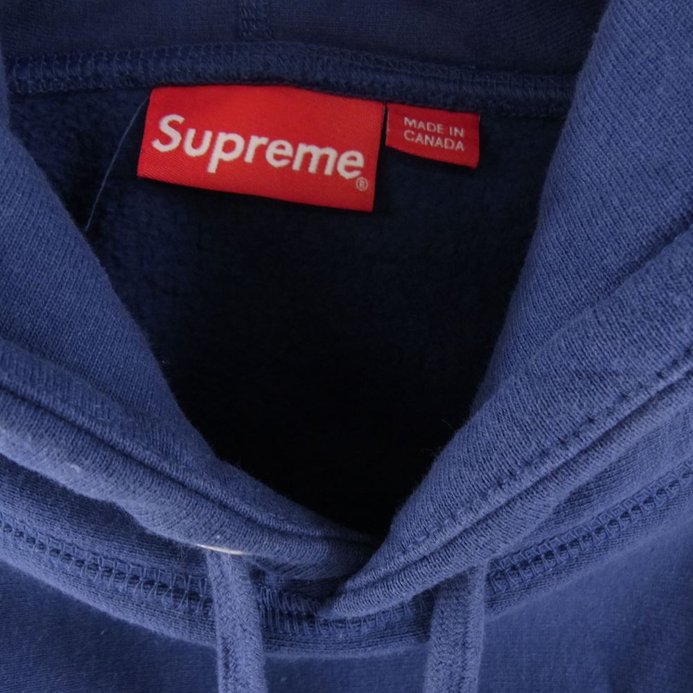 Supreme シュプリーム 21AW Box Logo Hooded Sweatshirt Washed Navy ボックスロゴ フーデッド スウェット プルオーバー パーカー  ネイビー系 S【中古】