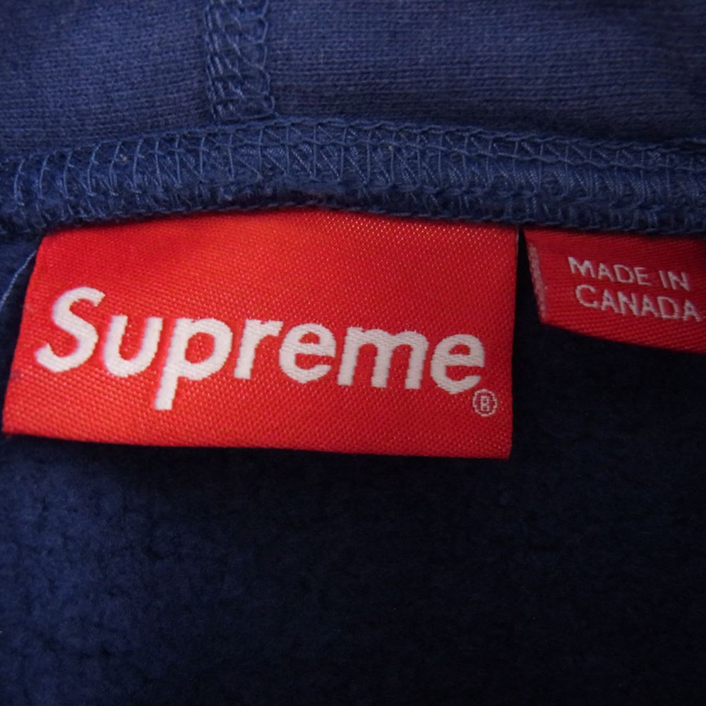 Supreme シュプリーム 21AW Box Logo Hooded Sweatshirt Washed Navy ボックスロゴ フーデッド スウェット プルオーバー パーカー  ネイビー系 S【中古】