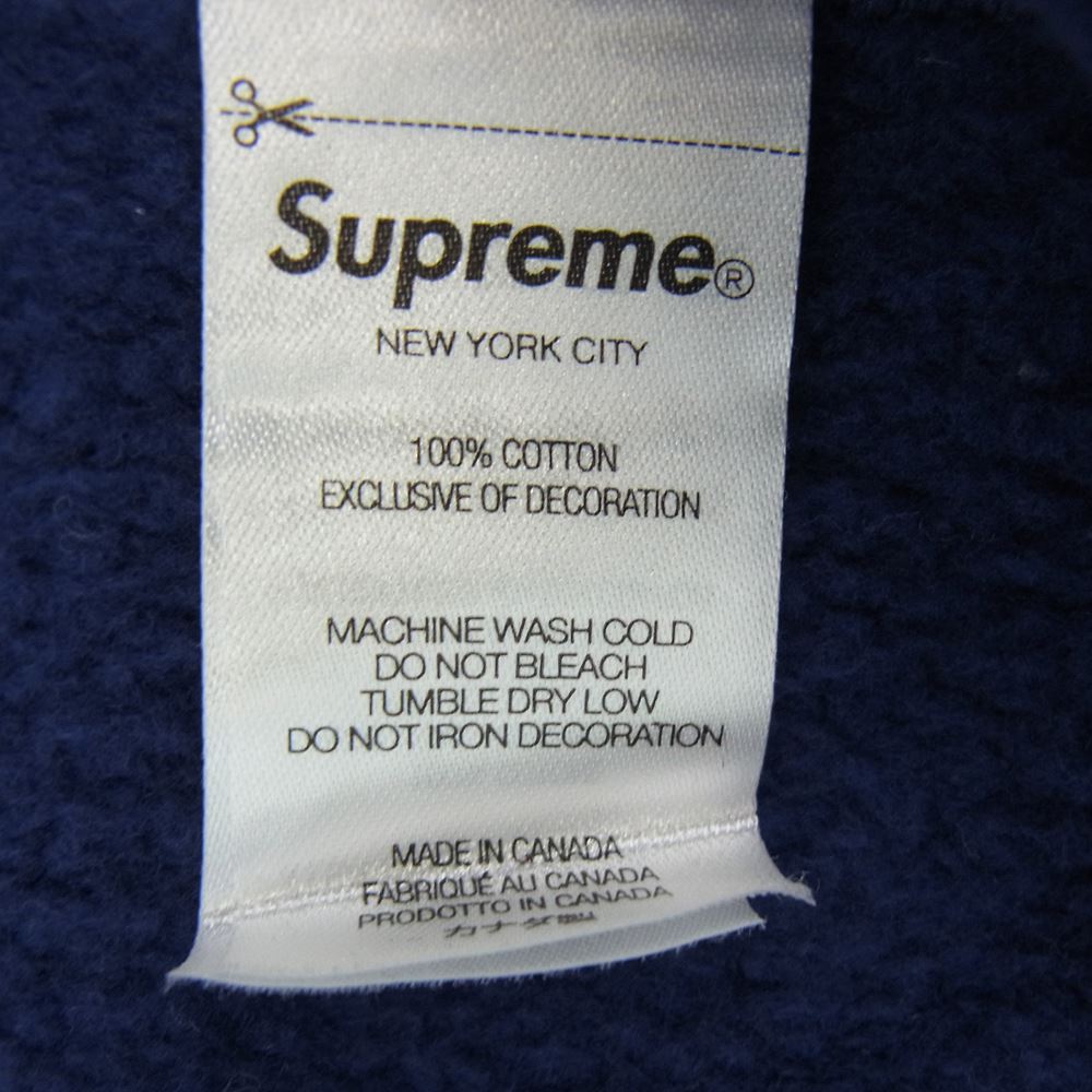 Supreme シュプリーム 21AW Box Logo Hooded Sweatshirt Washed Navy ボックスロゴ フーデッド スウェット プルオーバー パーカー  ネイビー系 S【中古】