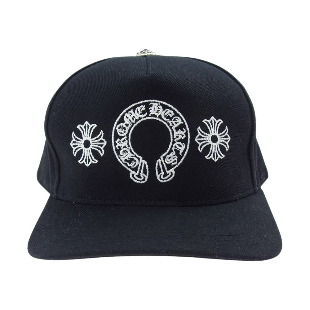 CHROME HEARTS クロムハーツ（原本無） 国内正規品 ホースシュー ベースボール キャップ ブラック系 53-60【中古】