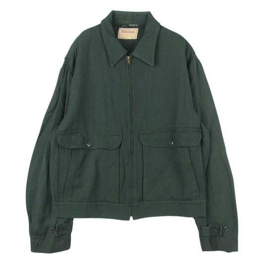ヘラクレス 60s ビンテージ ウール フルジップ ジャケット ダークグリーン系 サイズ表記なし【中古】