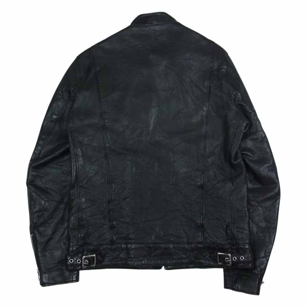 HYSTERIC GLAMOUR ヒステリックグラマー 0263LB01 ラムレザー シングル ライダースジャケット ブラック系 S【中古】