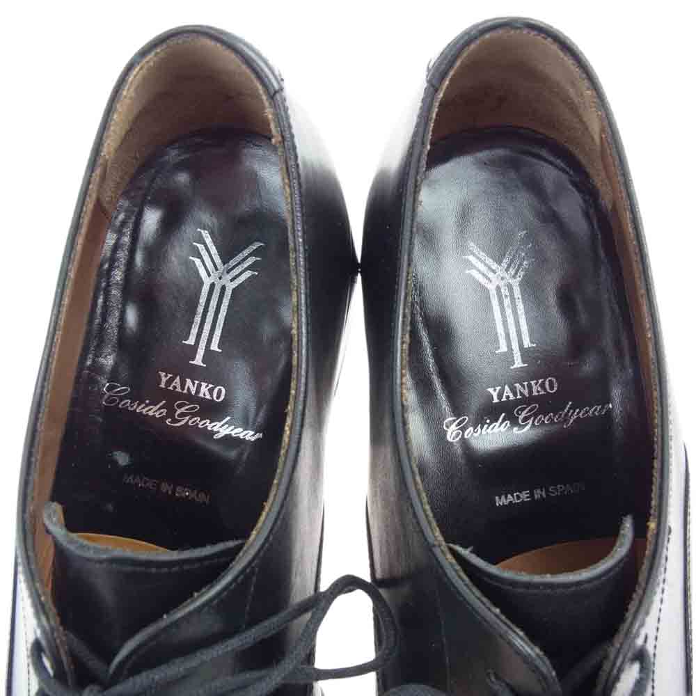 ヤンコ 14272 STRAIGHT TIP SHOES ストレートチップ シューズ ブラック系 6 1/2【中古】